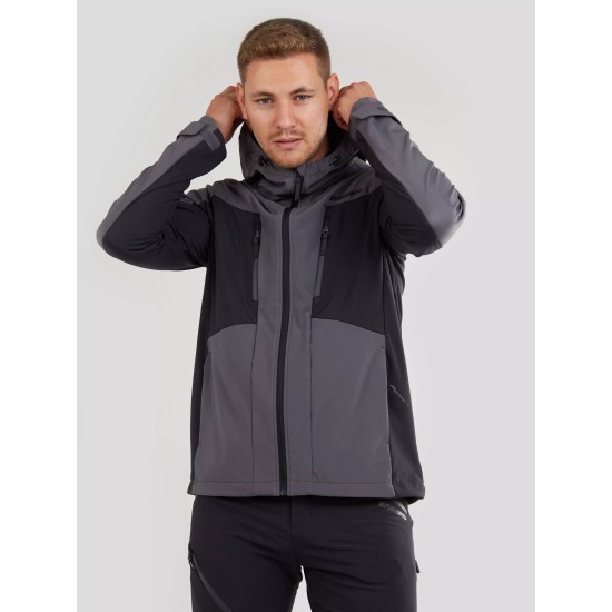 Мъжко яке softshell FUNDANGO Rauris - grey black