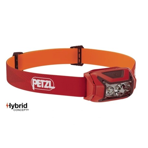 Мощен челник Petzl Actik червен 450 лумена