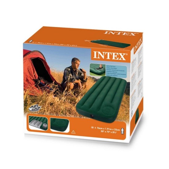 Надуваем матрак с вградена крачна помпа INTEX Full Downy