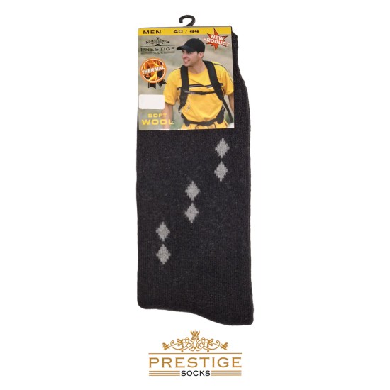 Зимни чорапи с вълна PRESTIGE Soft Wool dark grey