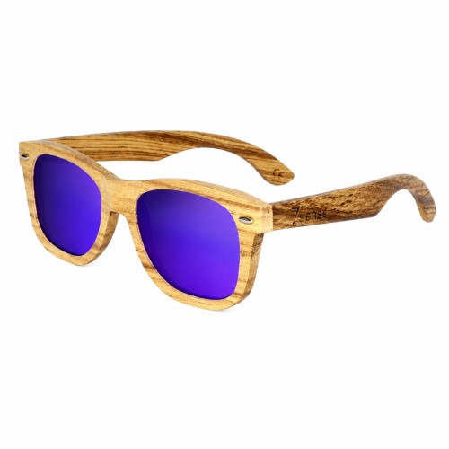 Дървени слънчеви очила 7th Sense Wiara Polarized Blue
