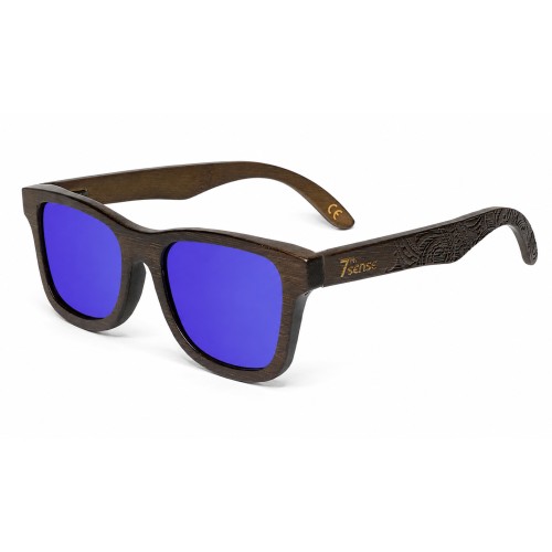 Дървени слънчеви очила 7th Sense Inmortal Blue Polarized
