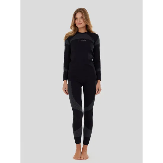 Дамско термобельо комплект FUNDANGO Seamless Baselayer Set - black