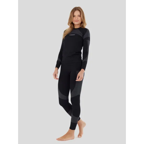 Дамско термобельо комплект FUNDANGO Seamless Baselayer Set - black