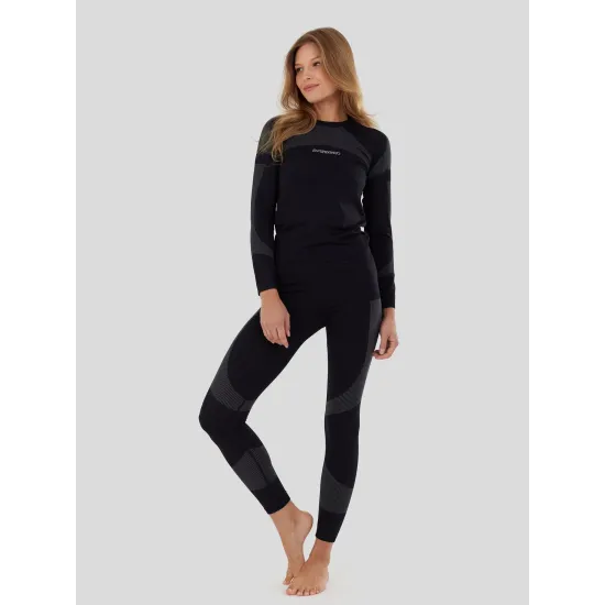 Дамско термобельо комплект FUNDANGO Seamless Baselayer Set - black