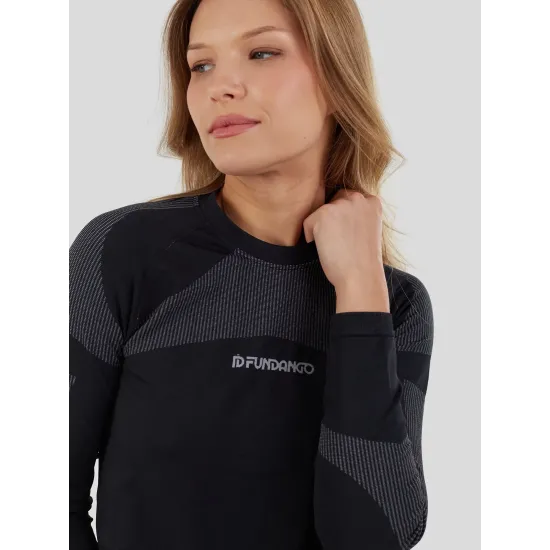 Дамско термобельо комплект FUNDANGO Seamless Baselayer Set - black
