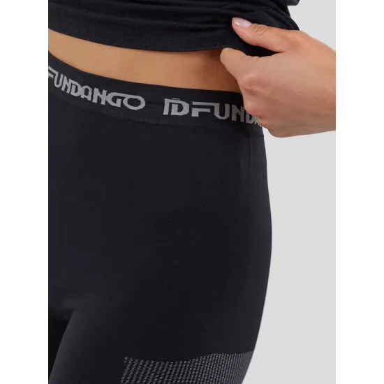Дамско термобельо комплект FUNDANGO Seamless Baselayer Set - black
