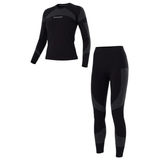 Дамско термобельо комплект FUNDANGO Seamless Baselayer Set - black