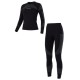 Дамско термобельо комплект FUNDANGO Seamless Baselayer Set - black