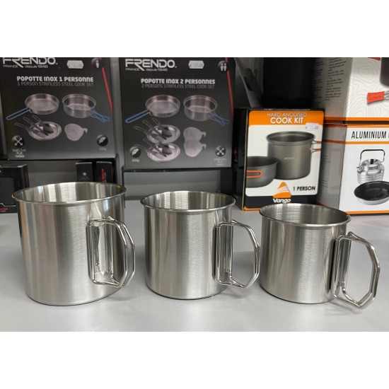 Чаша със сгъваеми дръжки CAO Inox 250ml